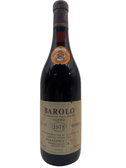 Riunda Barolo Palladino & C. 1978 – bottle