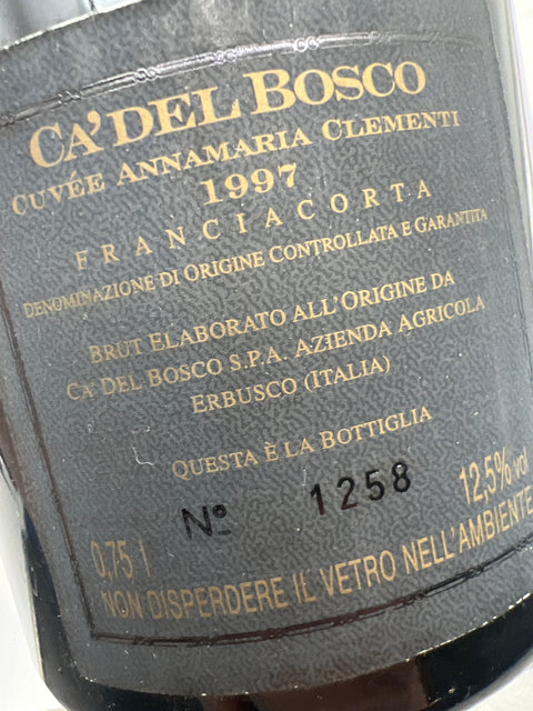 Cuvée Annamaria Clementi 1997 Ca' del Bosco – bottle (2)
