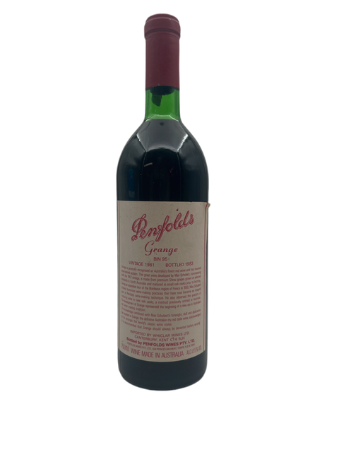 Penfolds Grange bin95 1981 – bottle