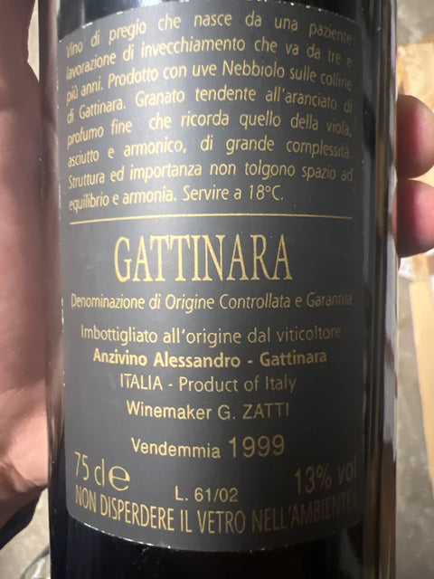 Gattinara 1999 – bottle (2)