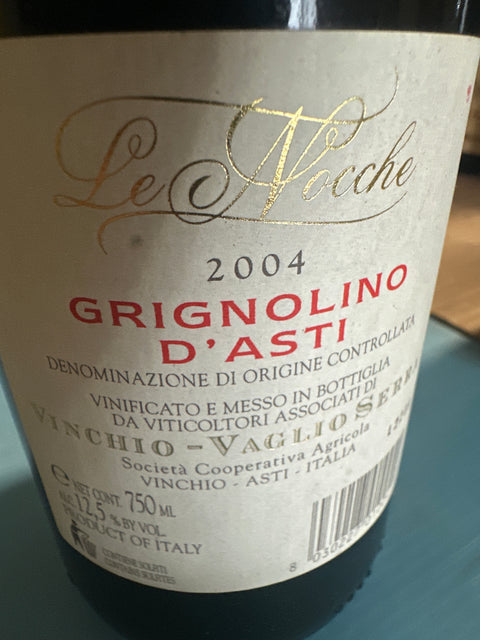Grignolino d'Asti Vinchio Vaglio Serra 2004 – bottle (2)