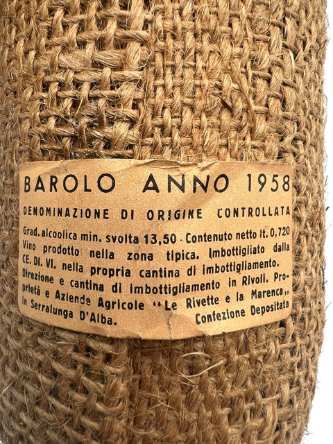 Barolo 1958 villadoria – bottle (2)