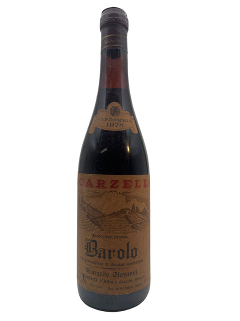 Cascina Mosconi Barolo Scarzello Giovanni 1978 – bottle