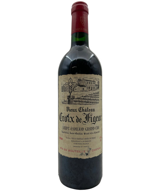 Saint Émilion Grand Cru Vieux Château Croix de Figeac 1990 – bottle