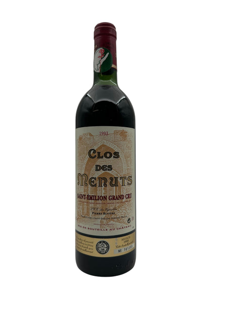 Clos des Menuts 1993 Saint-Emilion Gran Cru – bottle