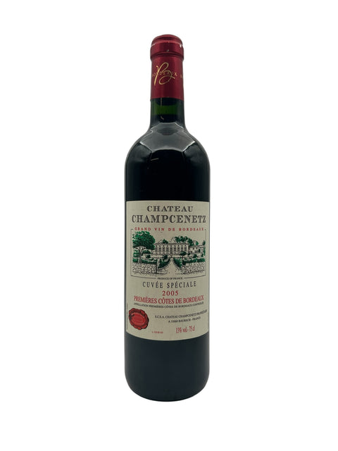 Chateau Champcenetz Premières Côtes de Bordeaux 2005 – bottle