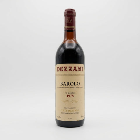 Barolo F.lli Dezzani 1978 – bottle