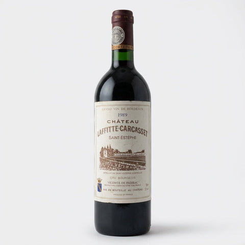 Saint Estèphe Cru Bourgeois Château Laffitte Carcasset 1989 – bottle