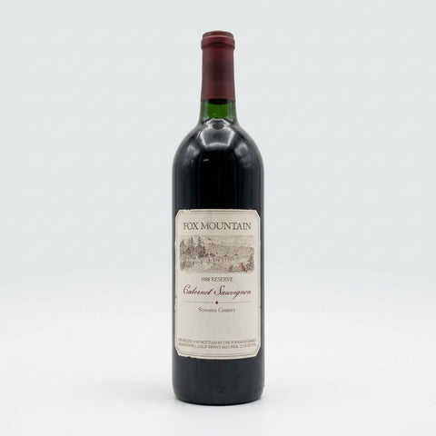 Fox Mountain Sonoma County Reserve 1988 – bottle