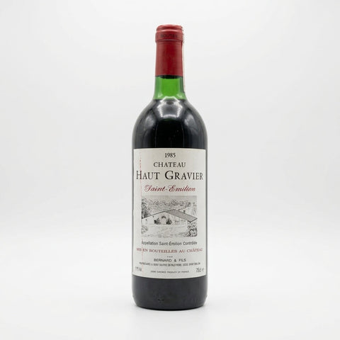 Château Haut Gravier Saint Émilion Bernard & Fils 1985 – bottle