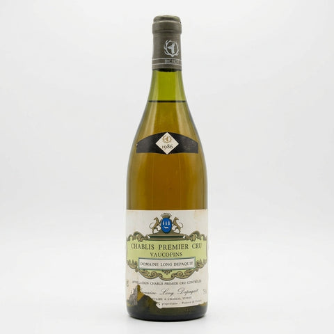 Vaucoupins Chablis Premier Cru 1986 bad label – bottle
