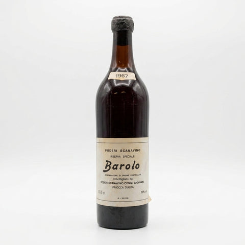 Barolo Riserva Speciale Poderi Scanavino Comm. Giovanni 1967 – bottle
