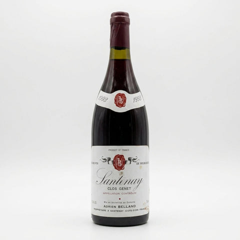 Clos Genet Santenay Adrien Belland 1993 – bottle