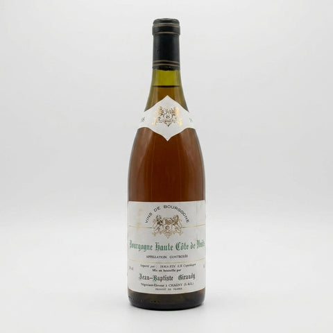 Hautes Côtes de Nuits Jean-Baptiste Giraudy 1988 – bottle