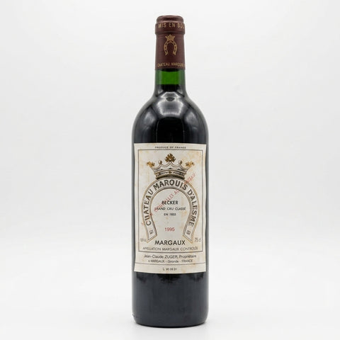 Margaux Grand Cru Classé en 1855 Château Marquis d'Alesme Becker 1995 – bottle