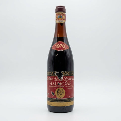 Amarone Recioto della Valpolicella Classico F.lli Scamperle 1976 bad label – bottle