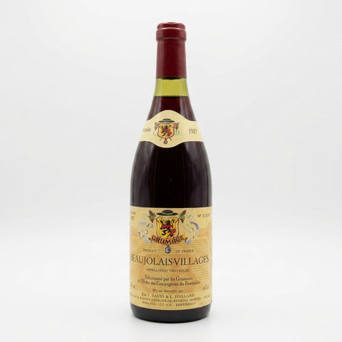 Grumage Beaujolais-Villages David & Foillard 1987 – bottle