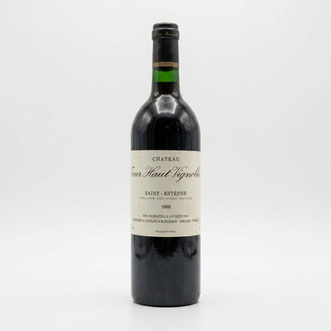 Saint Estèphe Château Tour Haut Vignoble 1988 – bottle