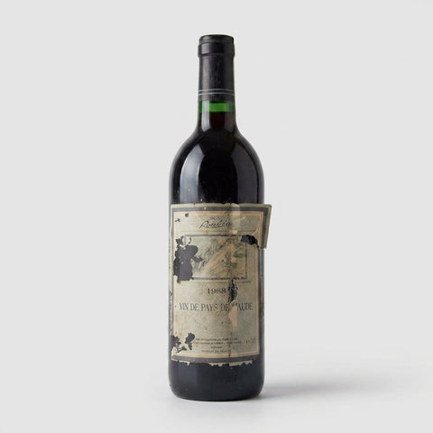 Aude Les Vignerons de Roubia 1988 bad label – bottle