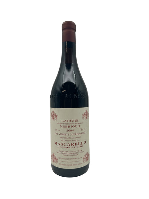 Langhe Nebbiolo Mascarello 2004 – bottle