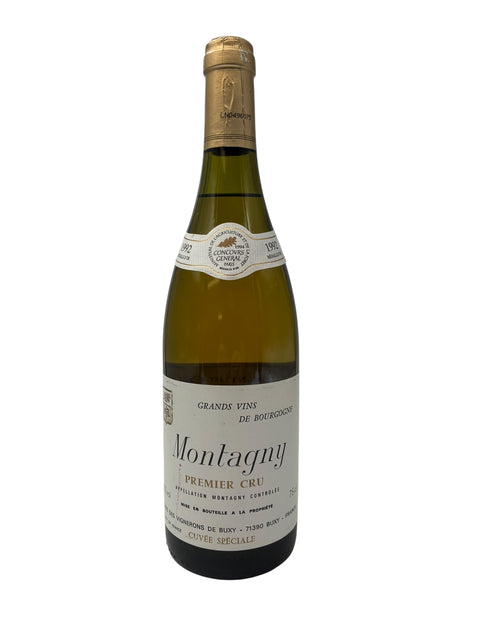 Montagny Vignerons de Buxy 1992 Premier Cru – bottle