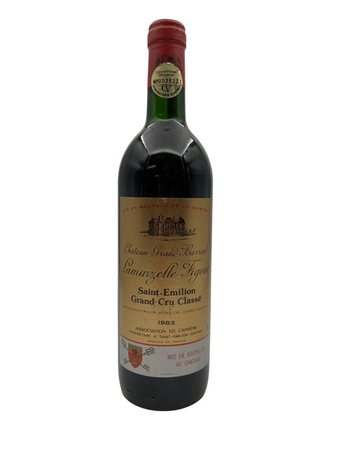 Lamarselle Figeac Château Grand 1983 Grand Cru Classé – bottle
