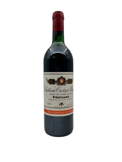 Chateau Croizet Bages 1989 Pauillac Gran Cru Classe – bottle