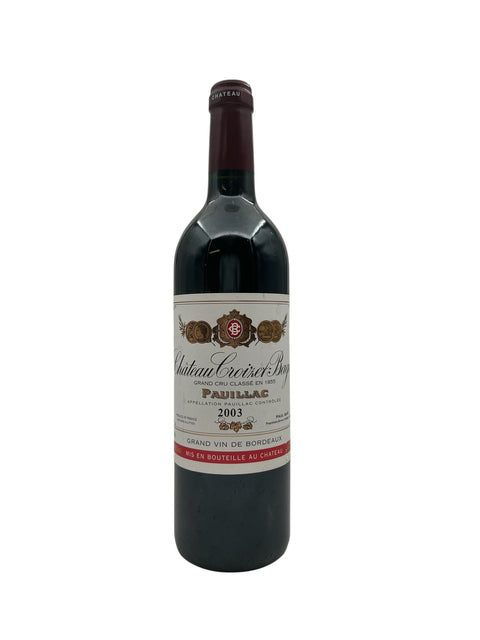 Chateau Croizet Bages 2003 Pauillac Grand Cru Classe – bottle