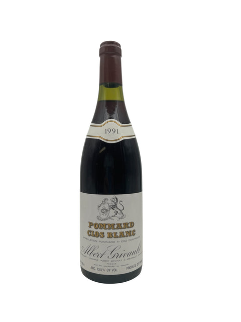 Pommard Clos Blanc Grivault 1991 – bottle