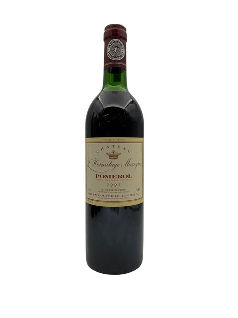 L'Hermitage Mazeres 1991 Pomerol – bottle