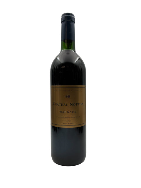 Bottle of Château Notton Margaux 1996 red wine