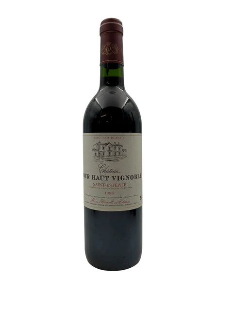 Château Tour Haut Vignoble 1998 Saint Estéphe – bottle