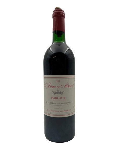 La Dame de Malescot 1991 Margaux – bottle