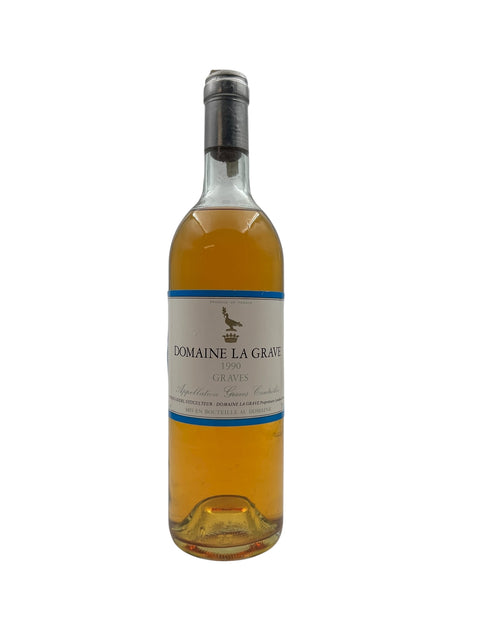 Domaine La Grave 1990 White wine low level – bottle