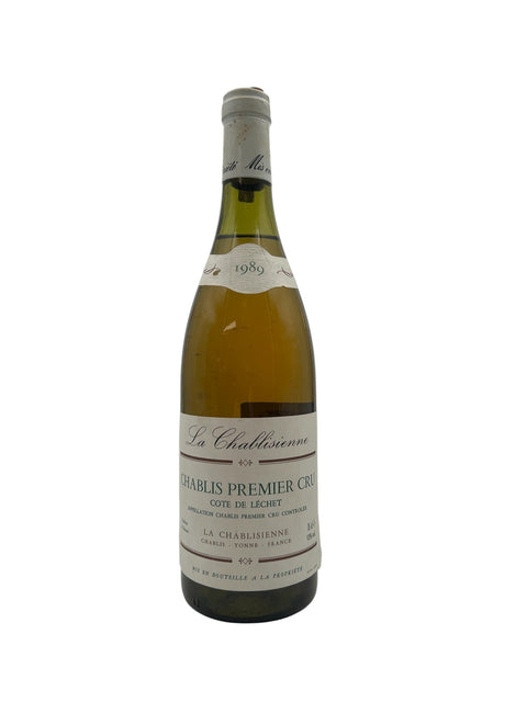 Chablis La Chablisienne 1989 Cote de Lechet – bottle