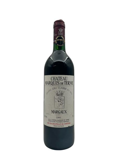 Chateau Marquis de Terme 1991 Margaux Grand Cru Classe – bottle