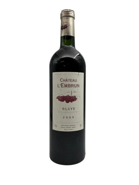 Blaye Château L'Embrun 2005 – bottle