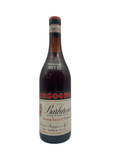 Barbaresco Borgogno 1971 Riserva – bottle
