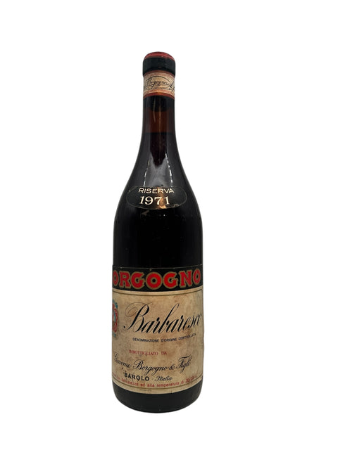 Barbaresco Giacomo Borgogno 1971 Riserva – bottle