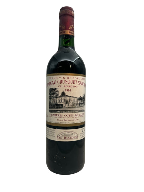 Chateau Crusquet Sabourin 1999 – bottle