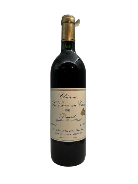 La Croix du Casse Château 1988 Pomerol – bottle