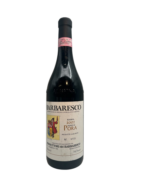 Barbaresco Produttori 2007 Pora Riserva – bottle