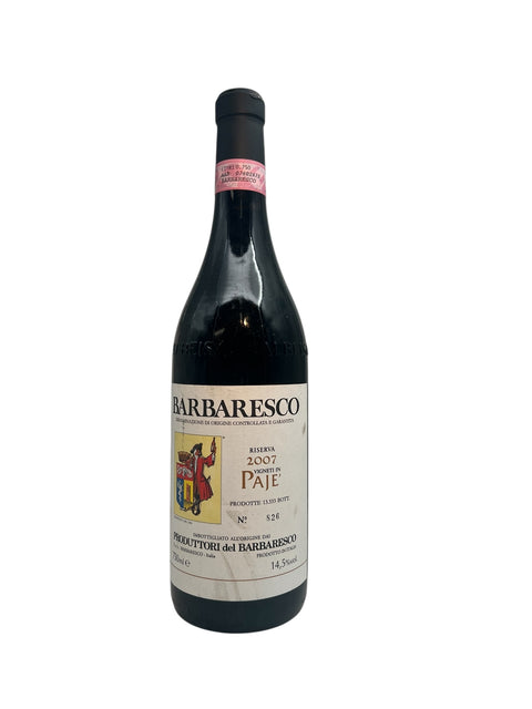Barbaresco Produttori del Barbaresco 2007 Paje Riserva – bottle