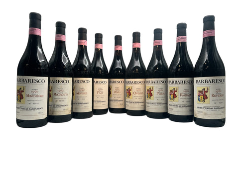 Tasting Barbaresco Produttori 1990 (9 different cru’s all 1990)9 bottles – bottle