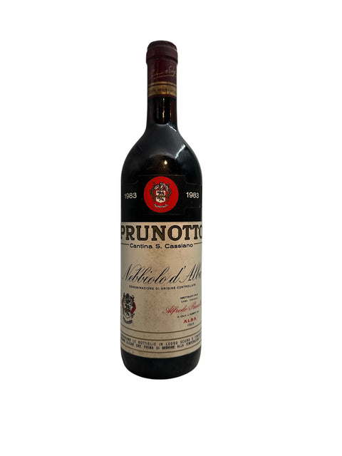 Nebbiolo d'Alba Prunotto 1983 – bottle