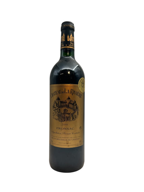 Château de La Rivière 2000 Fronsac – bottle