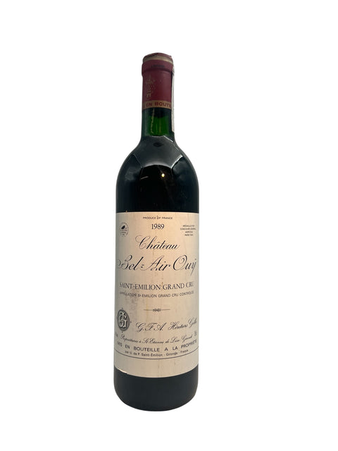 Château Bel-Air Ouÿ 1989 from Saint-Émilion – bottle