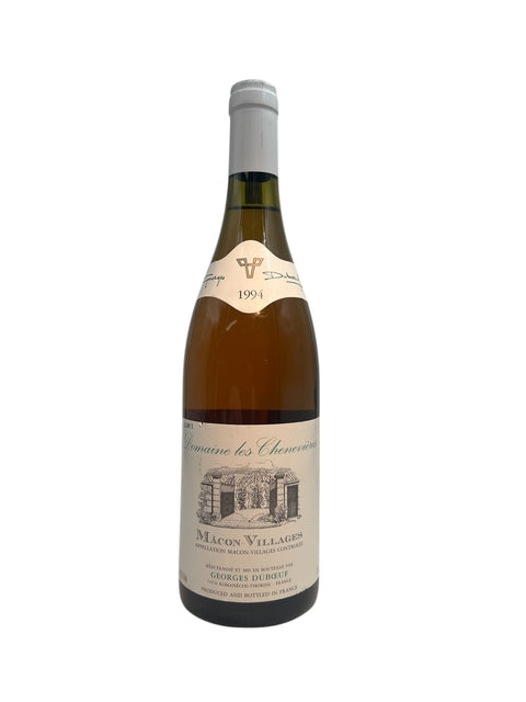 Mâcon-Villages Domaine des Chenevières 1994 – bottle