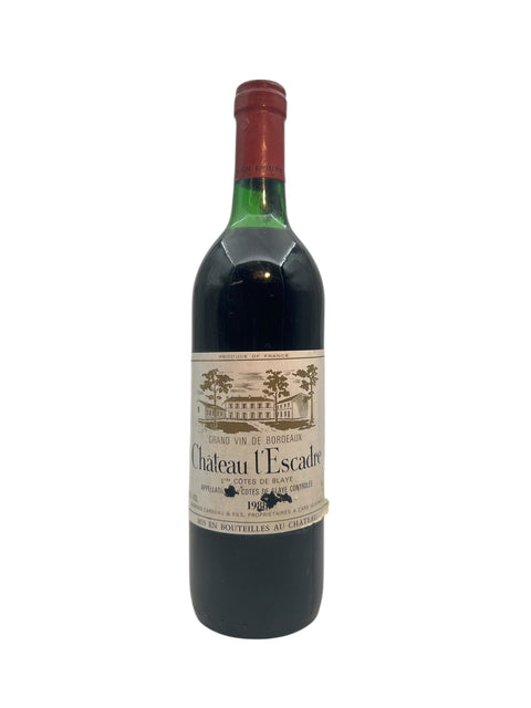 Château l'Escadre 1988 Bordeaux – bottle