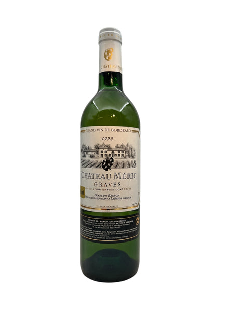 Chateau Méric Graves 1992 white wine – bottle